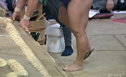 新入幕の若隆景が4連勝も右足負傷か…土俵に手をつき苦悶の表情