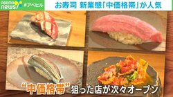 「高級店と100円寿司の“間”を狙え！」客単価5000円 “中価格帯”寿司店が人気 ポイントは映えとお酒？