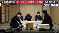 斎藤慎太郎八段、史上5人目のA級全勝ならず 糸谷哲郎八段、6勝3敗で来期は「2位」からスタート／将棋・順位戦A級