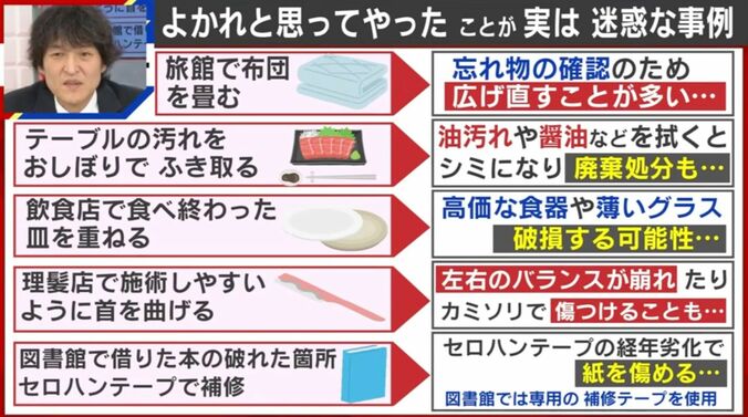良かれと思ってやったことが実は迷惑な実例