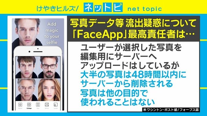 老け顔アプリ「FaceApp」にデータ流用疑惑？ 「“ロシアの”ということで疑いをかけているのだろう」 3枚目