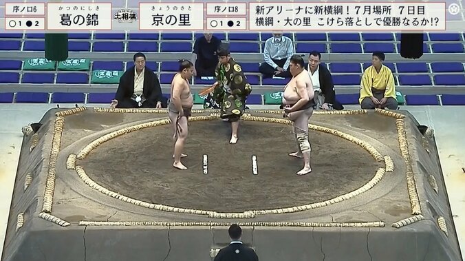 「足細くてびっくりした」と視聴者の注目を集めた京の里（右）