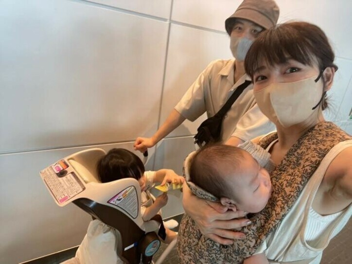  あいのり・桃、息子達と初めての飛行機での家族旅行を報告「私も産まれて初めて訪れる場所」 