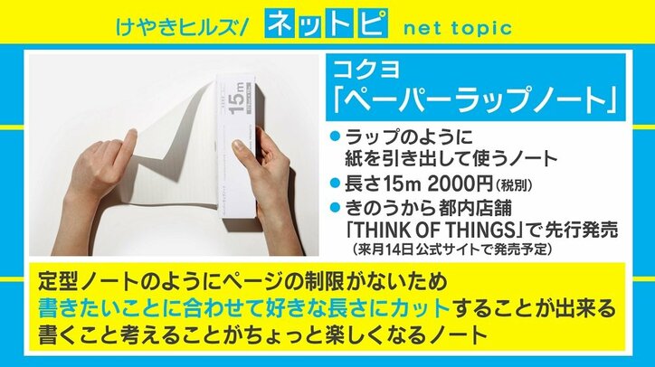 ラップのように“引き出す”ノート誕生、すでに多数の問い合わせも