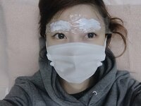 桃『眉毛アート、BEFORE AFTER』