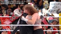 「人生最高の瞬間」猛ダッシュ→魂のキック3連発で決着！ 苦節10年超…親友レスラー、念願のタッグ王座奪取シーンに妻も感涙