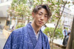 サーファー男子・さむ、波柄の着物をクールに着こなす『恋ステ 2021春 Tokyo』#4
