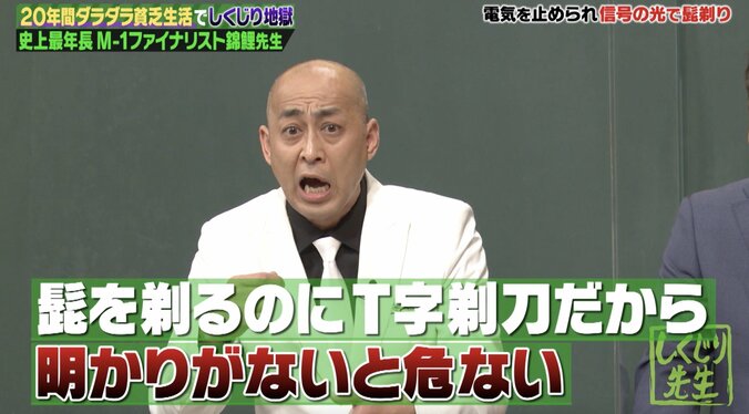 電気を止められた錦鯉・長谷川、暗闇の中で髭を剃る方法に驚きの声「どういうこと!?」 1枚目