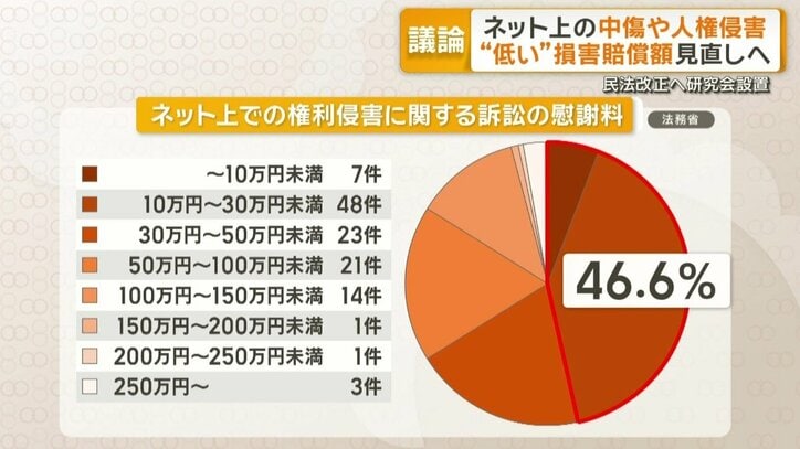 ネット上での権利侵害に関する訴訟慰謝料
