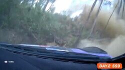 衝突→ラリー車が回転！ X騒然のアクシデント…マシンは宙に浮き、あわや横転「彼はかなり幸運」現地実況も驚き隠せず