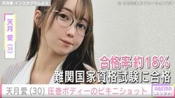 “合格率約18％”国家資格試験合格のグラビアアイドル・天月愛（30）、圧巻のビキニショットを披露し「最強のスタイル」と反響