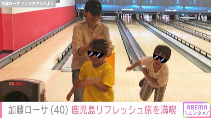 息子2人との親子ショット