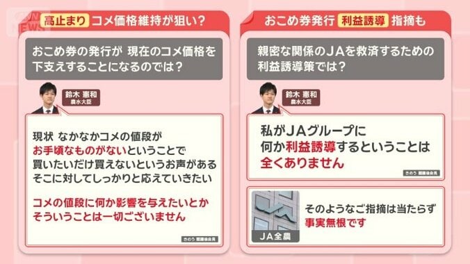 JA全農「事実無根」