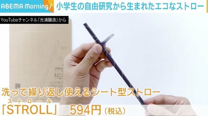 小学生の自由研究を父が商品化！ 繰り返し使える“シート型”ストロー 「大切に使えばプラもいいところがある」 4枚目