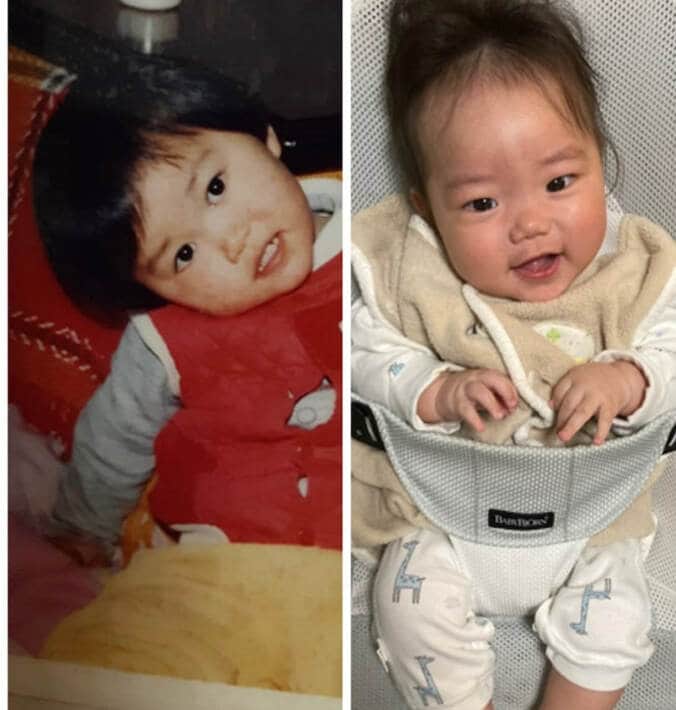 ニッチェ・江上、幼少期の自分と息子の写真を比較「可愛い」「眉毛が似てる」の声 1枚目