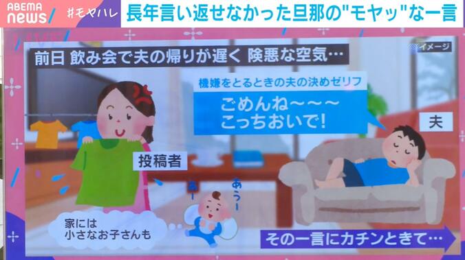 夫の一言にカチン