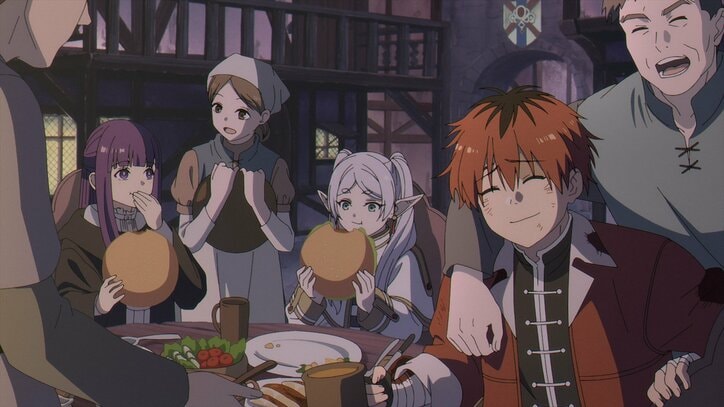 アニメ「葬送のフリーレン」11話場面カット フリーレン、フェルン、シュタルク