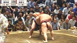 「ラフな格好の大物政治家が」大相撲、親方の背後に“鎮座”する姿が話題「本人だわw」「見っけ」