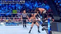 「あぶな」衝撃の“空中アッパー”で場外転落KO　197cm大型レスラーが放った一撃に「昇竜拳？」ファン騒然