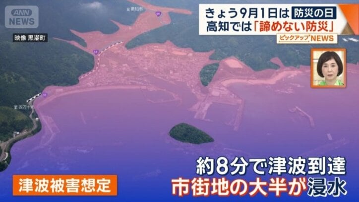 約8分で津波が到達