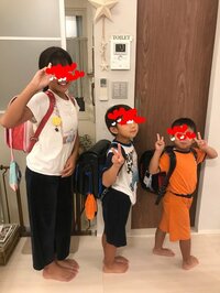杉浦太陽『3人ランドセルだ(^^)』