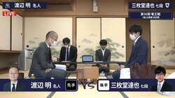 渡辺明名人 対 三枚堂達也七段 本戦出場枠獲得に前進するのはどっちだ／将棋・竜王戦1組出場者決定戦