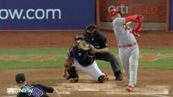 どこまで飛ぶの！？ヌートバーの同僚捕手が豪快128メートル級ホームラン　カメラも打球を見失う驚きの高さ