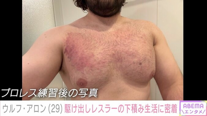 赤く腫れたウルフの身体