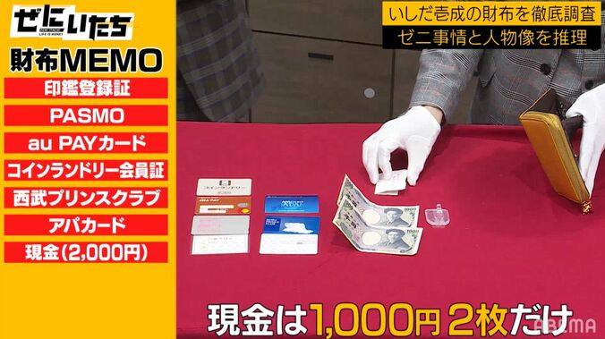 いしだ壱成、財布の所持金は2,000円「定住していない」現在の生活を明かす 2枚目