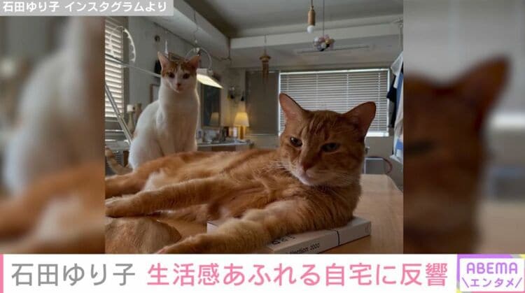 クリームとカフェオレブラウン　淡色ヴィンテージラグ 石田ゆり子さんNo.707 55歳 石田ゆり子 でこ出しショートヘアが素敵！パリ風カフェでの