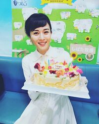 比嘉愛未、朝ドラ現場での誕生日お祝いに感謝「日々を大切に過ごします」