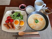 花田虎上『コストコ品で朝食』