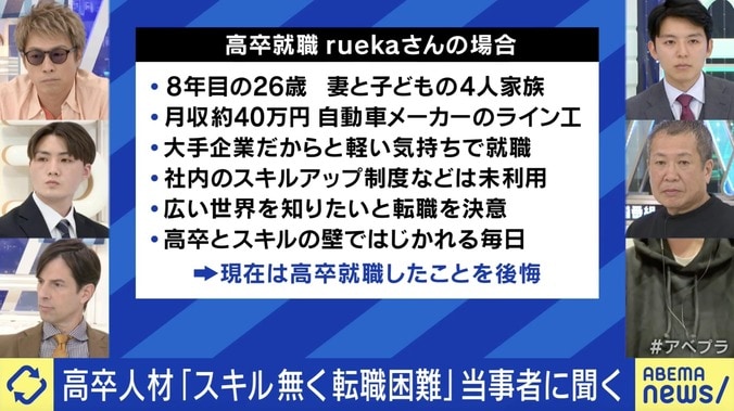 求人倍率は過去最高、高卒人材は“金の卵”？ 一方で「スキル無く転職困難」な当事者も 佐々木俊尚氏「“大卒優遇”の偏見がなくなれば流れは変わる」 4枚目