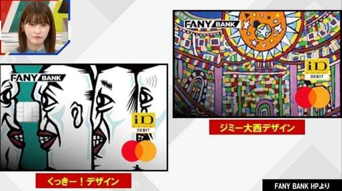 ジミー大西＆くっきー！がデザインしたデビットカード
