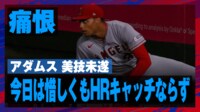 【映像】アダムスが果敢にホームランキャッチに挑んだ瞬間