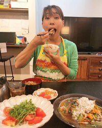 みきママ『ランチは小松菜のレンチンおひたしです！』