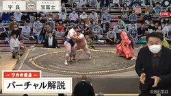 宇良、宝富士に押し出され完敗 元若乃花「小兵が最もやられたくない相撲」と指摘