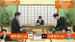 森内俊之九段 対 三浦弘行九段 ブロック決勝進出かけ対局開始／将棋・叡王戦
