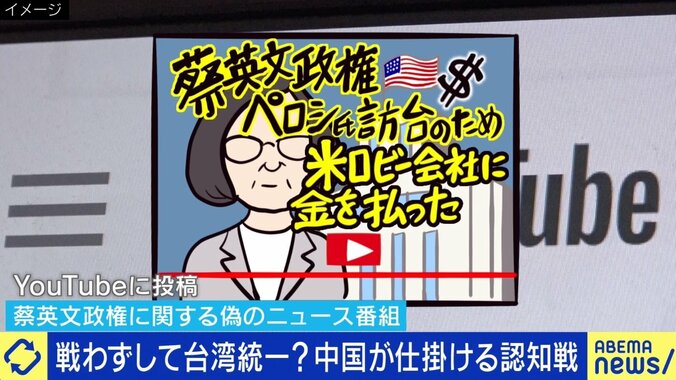 台湾統一は「戦わずして勝つ」中国が仕掛ける“第6の戦場”…認知戦に専門家「AIによるデマはAIで暴いていく」 1枚目