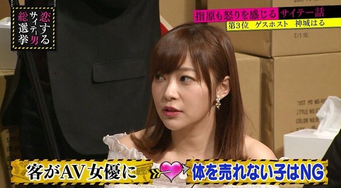ホストの恋愛観に、指原も唖然「体を売れない子とは付き合えない」 1枚目