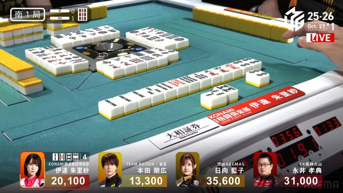 絶好の変則4面待ちから一発ツモ！伊達の強さが輝く衝撃のアガリ