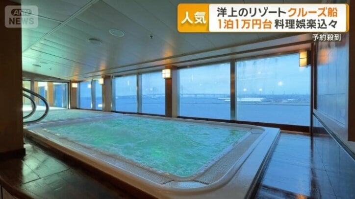 海を一望できるジャグジー