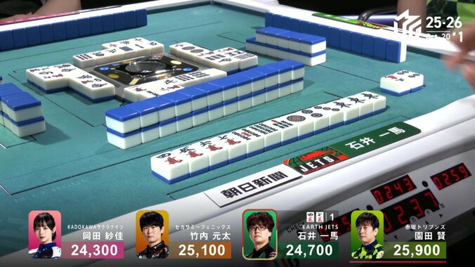 トップからラスまで1600点差！大接戦を制した石井一馬のアガリ