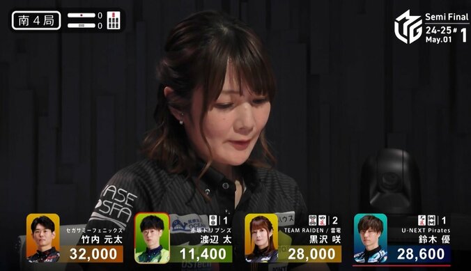 【写真・画像】お嬢はやっぱり勝利の女神！黒沢咲 “禁断の一鳴き”からファイナルの道を切り開いた大きな1勝「シビれましたね」／麻雀・Mリーグ　2枚目