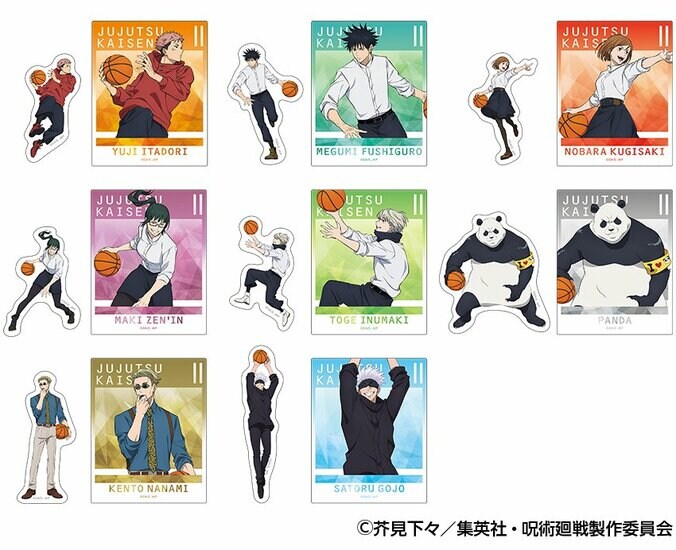 【写真・画像】バスケを楽しむ虎杖たち8人の描き下ろしイラストを使用したアニメ『呪術廻戦』の新商品が1月25日発売！　4枚目