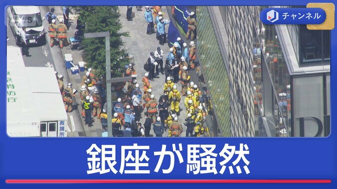 銀座で異臭騒ぎ　26人体調不良　GINZA SIXでスプレー噴射か 1枚目