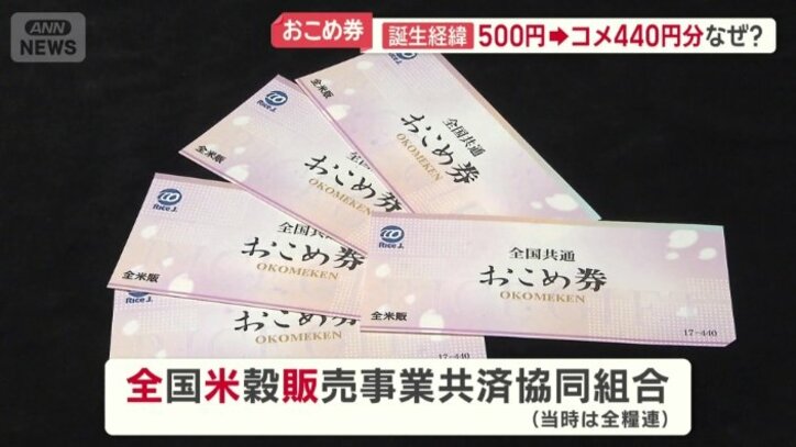 最初におこめ券を発行