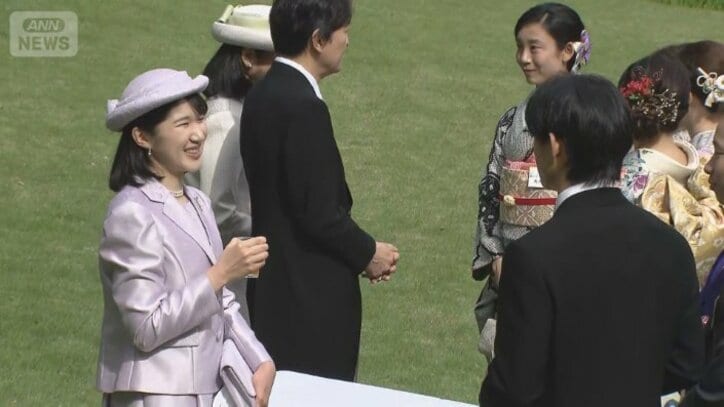 【春の園遊会】愛子さま 淡い紫のお召し物で　引退表明の｢りくりゅう｣ペアらと笑顔でご懇談【写真特集】