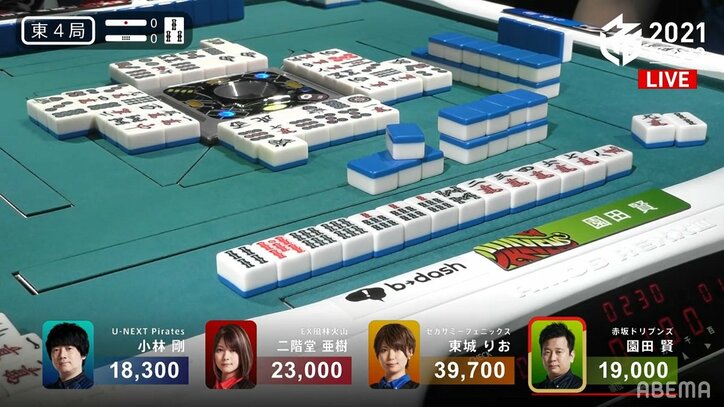 魔法以外に考えられない 園田賢、ビタ止めから跳満一発ツモまでの完璧手順にファンが戦慄「すごすぎ」「これはミラクル」／麻雀・Mリーグ