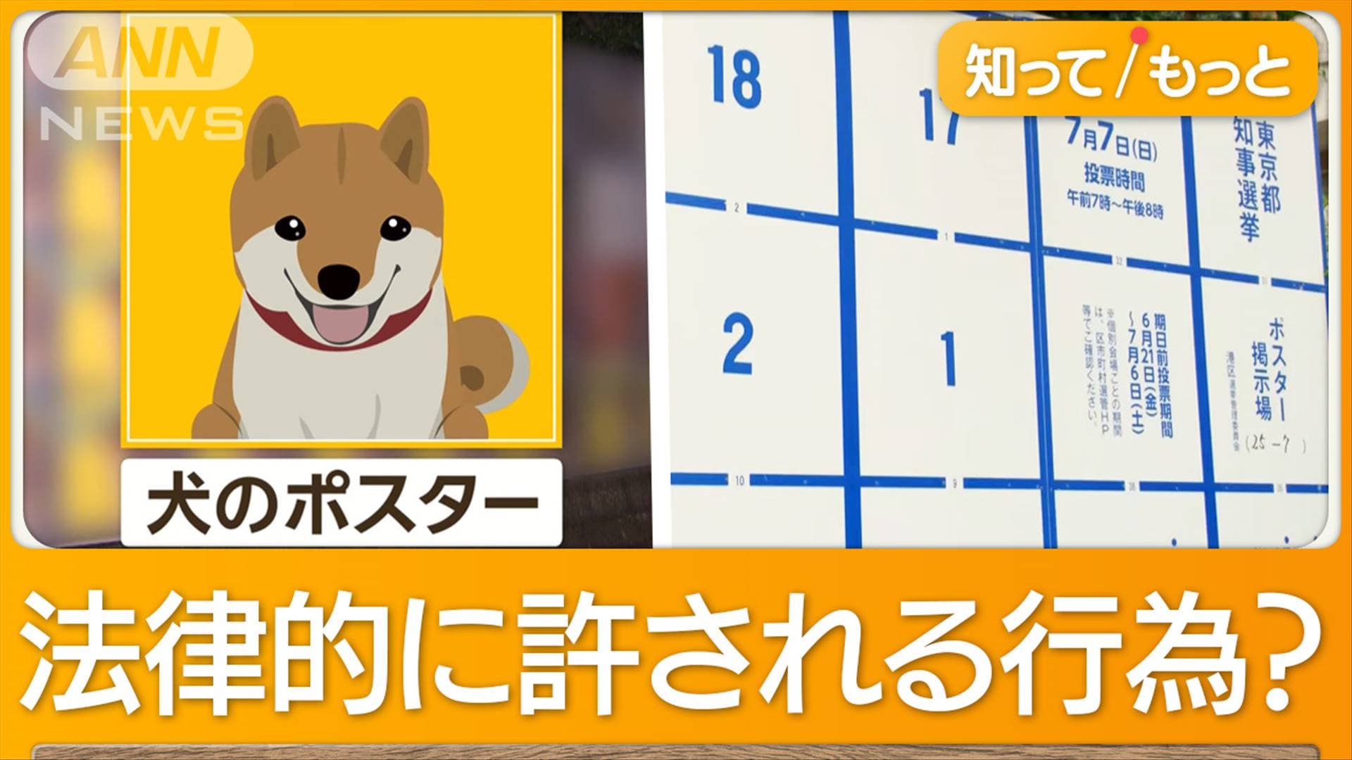 写真・画像】選挙ポスター「犬」も “ほぼ全裸女性”は警視庁が警告 都知事選に最多56人立候補 7枚目 | ニュース | ABEMA TIMES |  アベマタイムズ